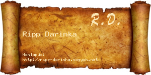 Ripp Darinka névjegykártya